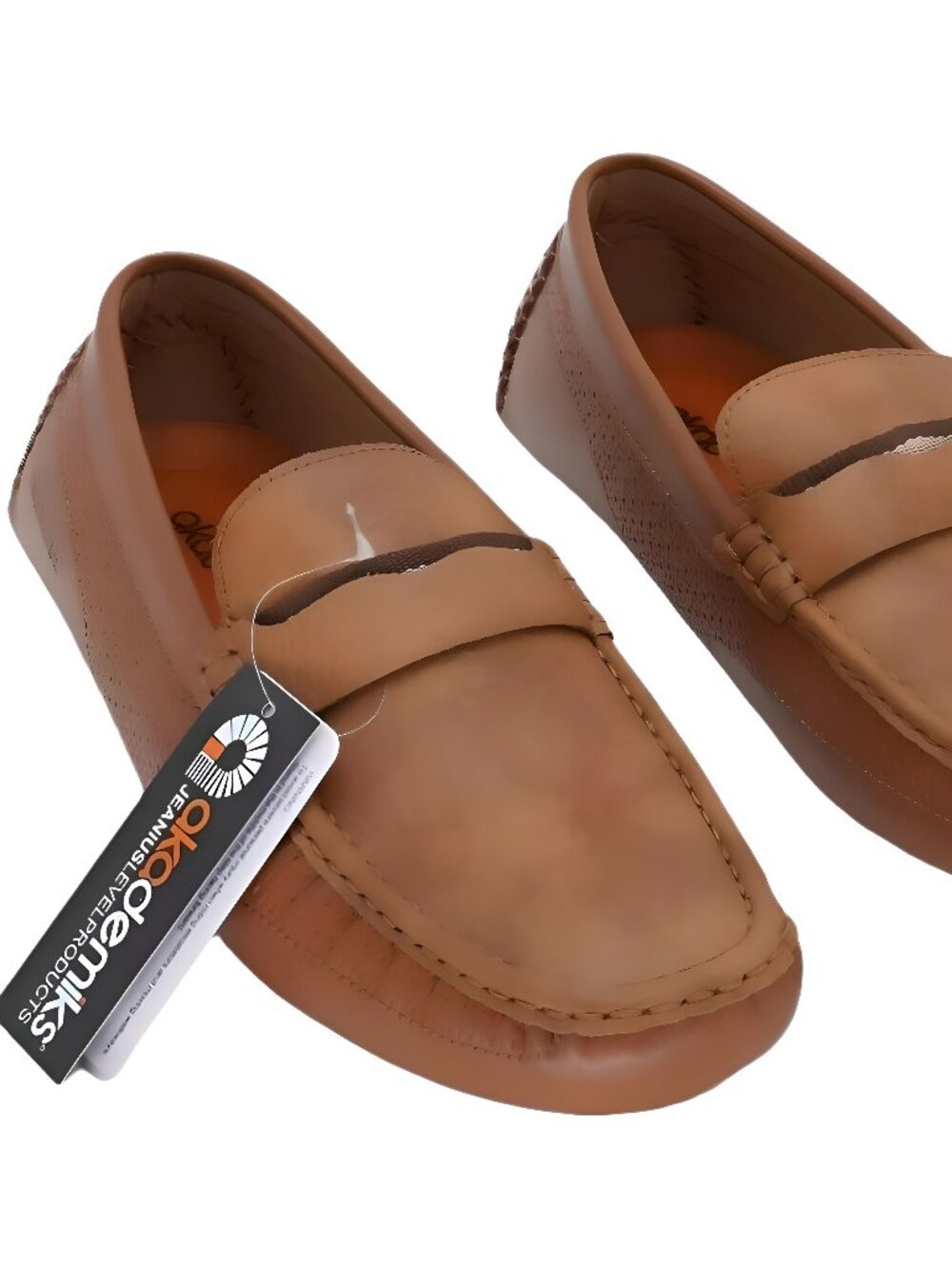 Akademiks Mens Tabor Penny Loafer Tan Size 9.5M US 42.5